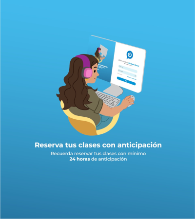 Reserva tus clases con anticipación